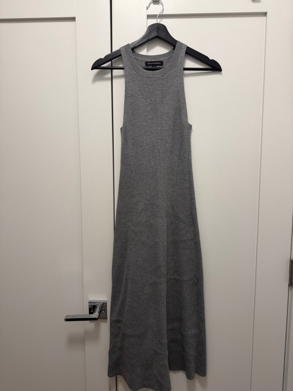 Banana Republic Grey Sleeveless Knit Maxi Dress